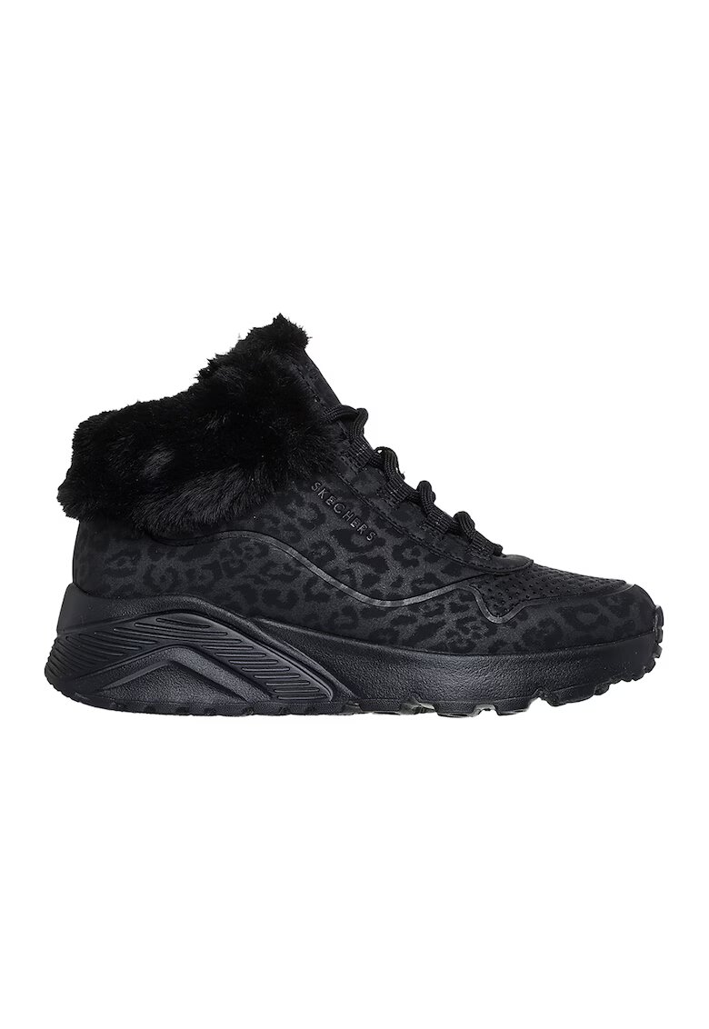 Skechers Ghete cu garnitura din material sintetic Uno Lite - Negru stins