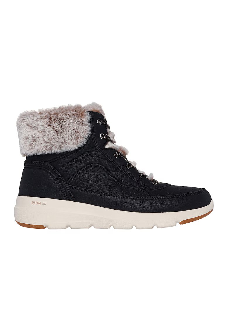Skechers Ghete cu garnituri din blana sintetica Glacial Ultra Mountain Muse