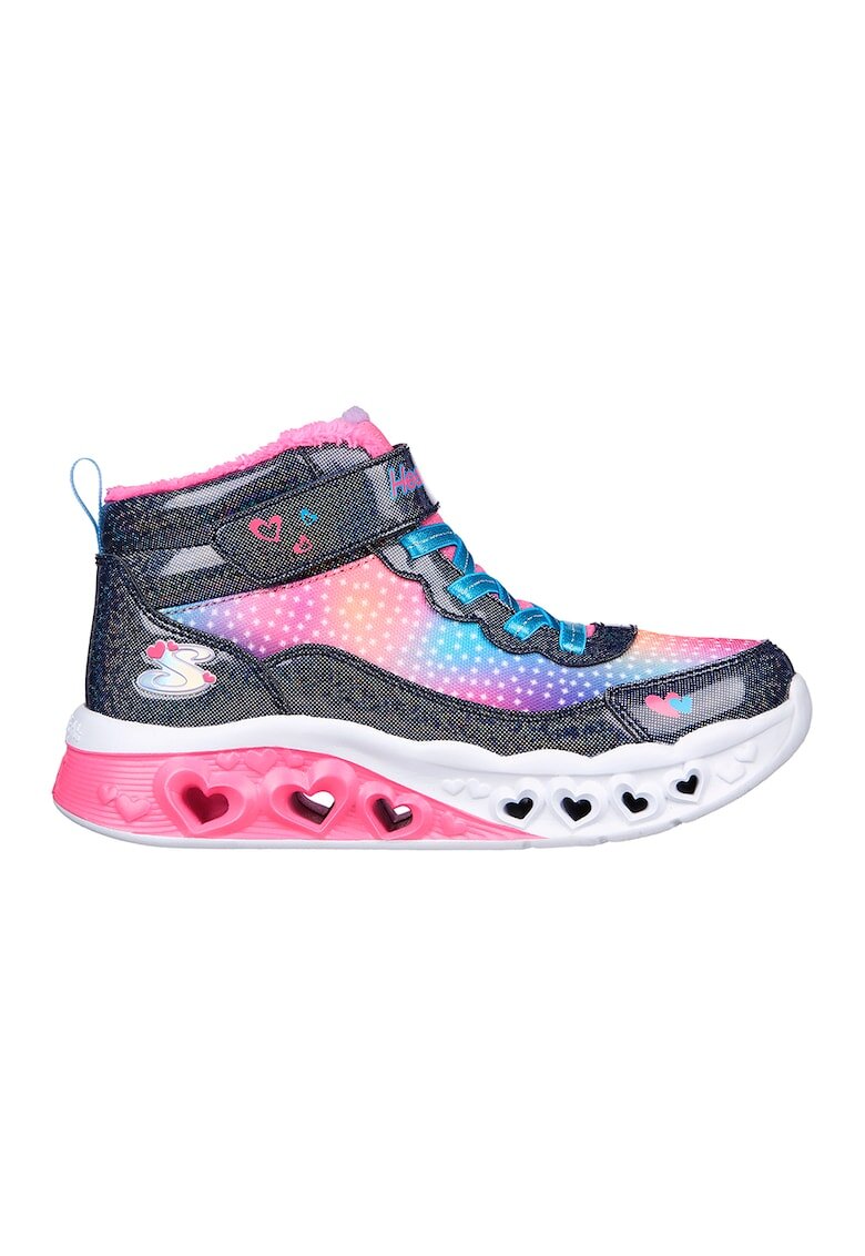 Skechers Ghete cu lumini LED Flutter Heart Lights - Roz/Bleumarin