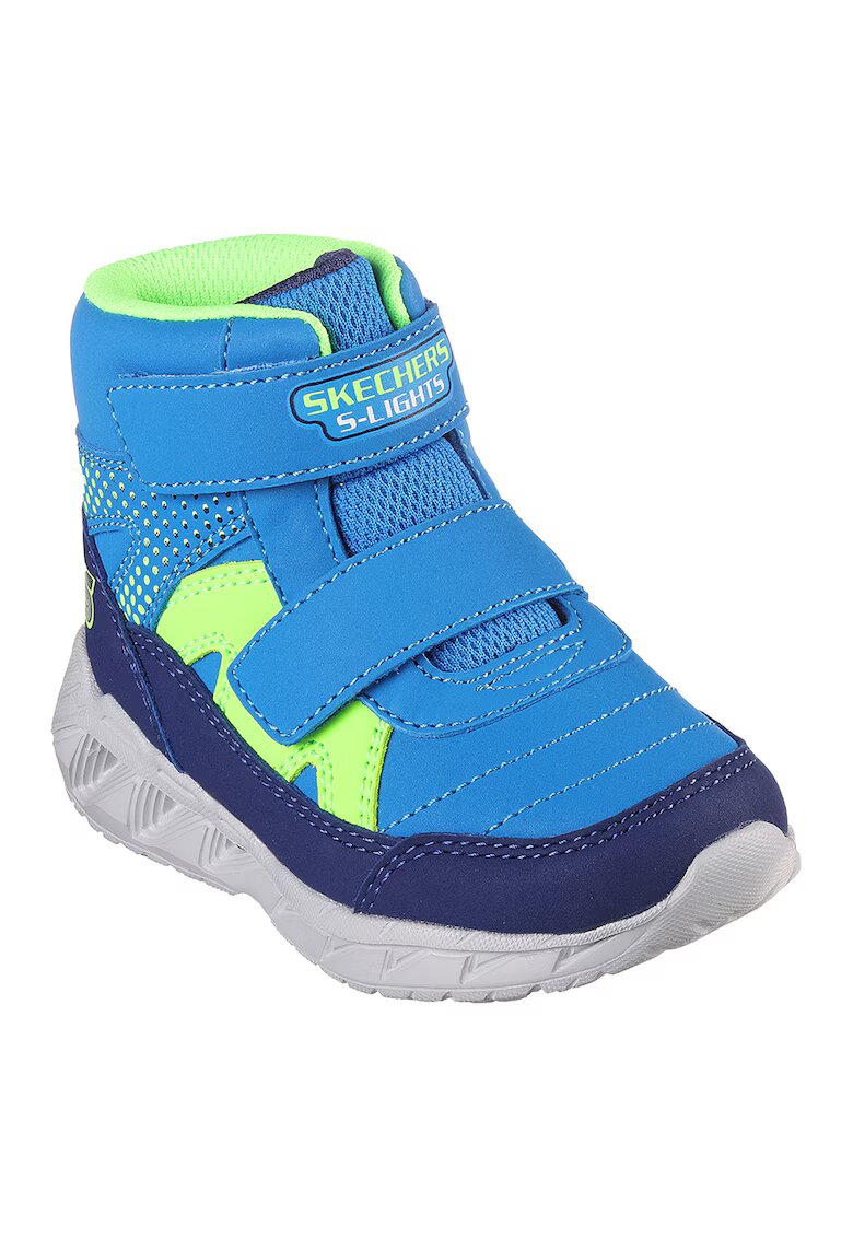 Skechers Ghete cu lumini led Magna Lights-Thund - Verde lime/Bleumarin