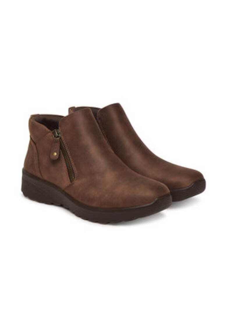 Skechers Ghete de dama pana la glezna - 305414106 - material textil - maro