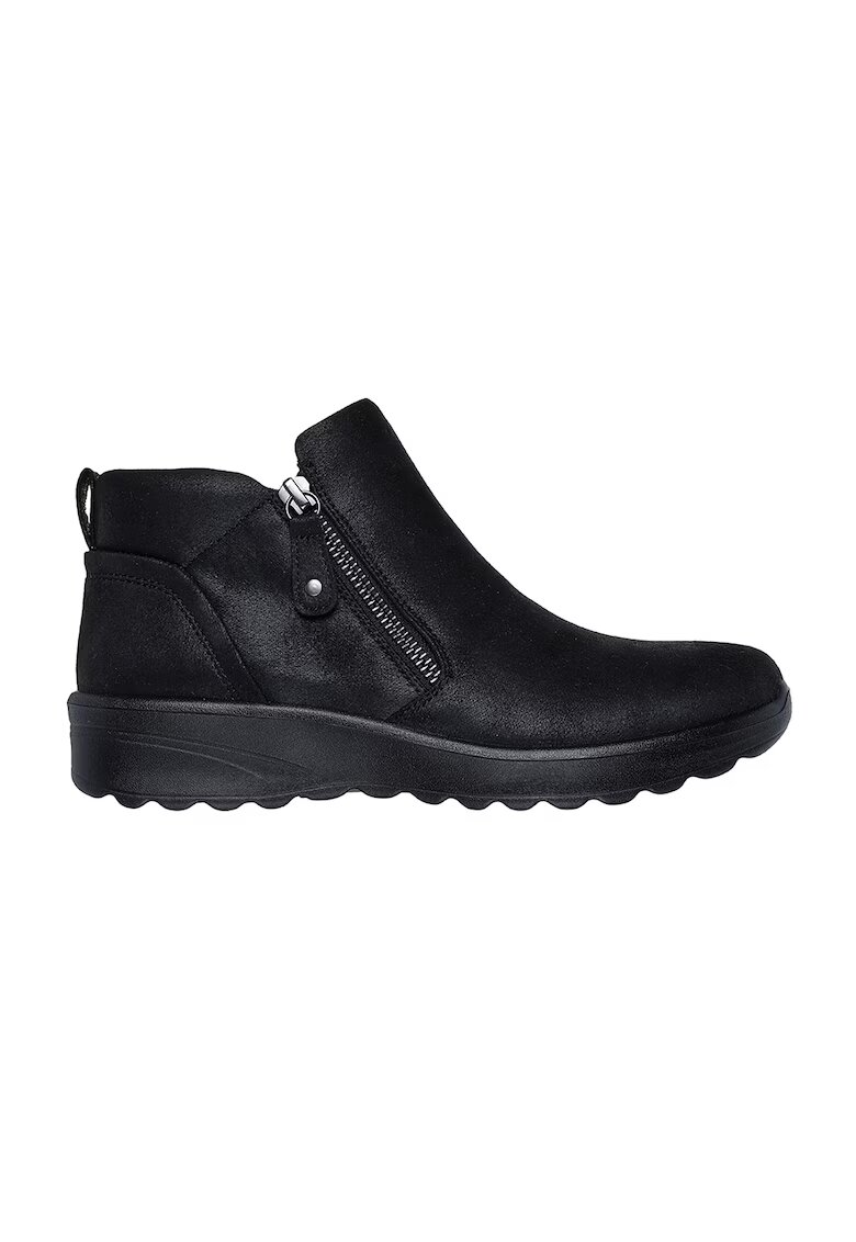 Skechers Ghete de piele ecologica Fall in Bloom - Negru