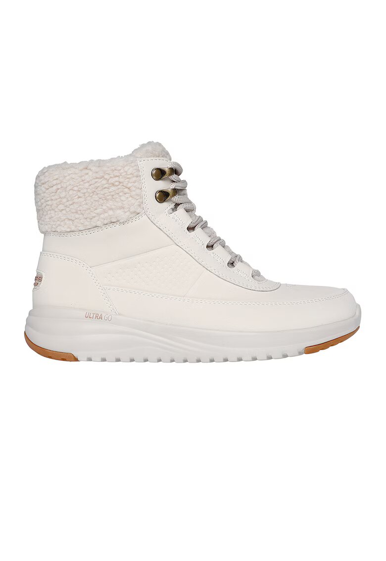 Skechers Ghete de piele ecologica On-The-Go - Alb murdar