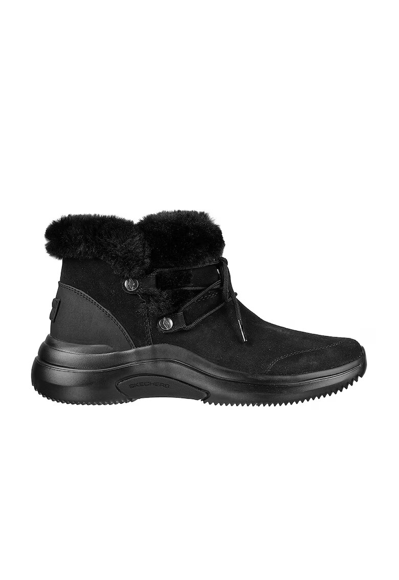 Skechers Ghete de piele intoarsa cu sireturi On-The-Go Midtown - Negru