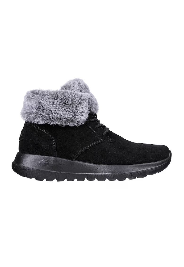 Skechers Ghete de piele intoarsa On-The-Go Joy - Negru