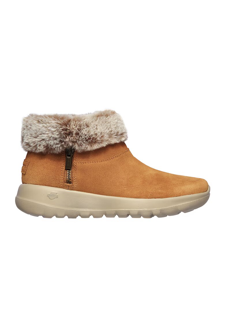 Skechers Ghete de piele nabuc On The Go Joy - Caramel