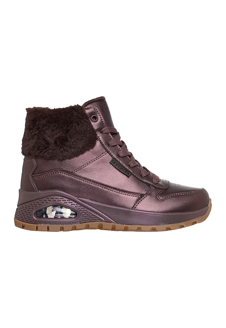 Skechers Ghete din piele ecologica cu garnitura cu blana sintetica Uno Rugged Galactic Heights - Maro
