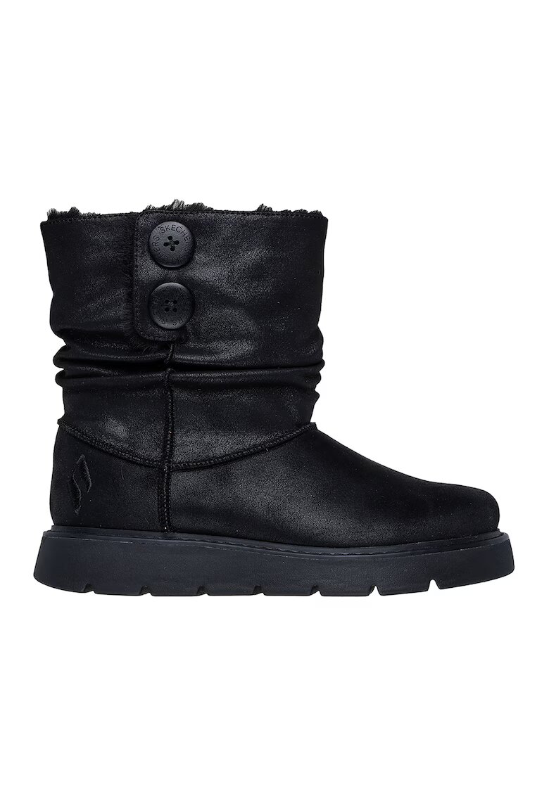 Skechers Ghete din piele ecologica Keep Sakes Lite Freezing Low - Negru