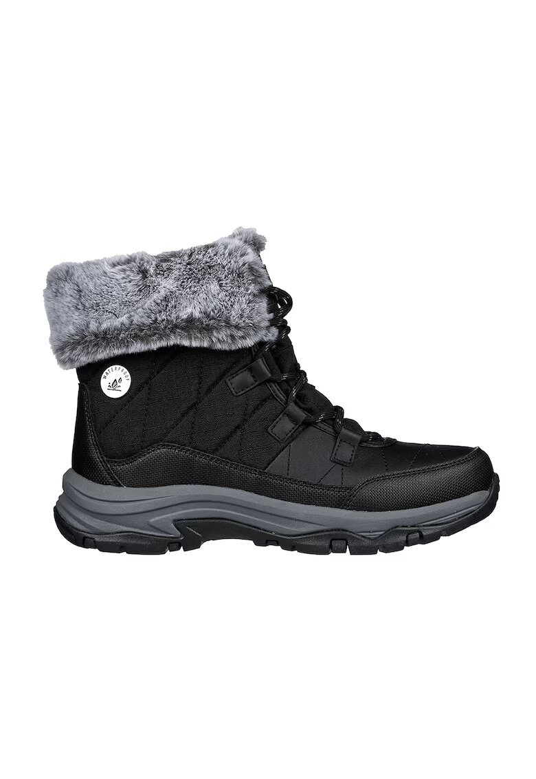Skechers Ghete din piele ecologica Trego - Winter Feelings - Negru