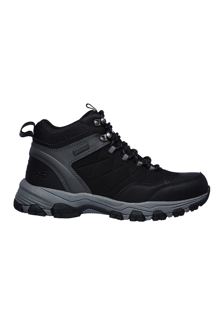 Skechers Ghete din piele si piele ecologica pentru drumetii Telago - Negru
