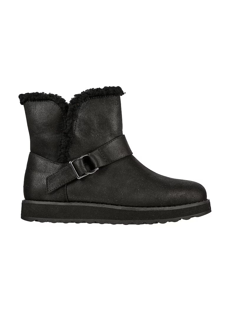 Skechers Ghete fara inchidere cu captuseala din material teddy Keepsakes 2.0 Cabin Feels - Negru