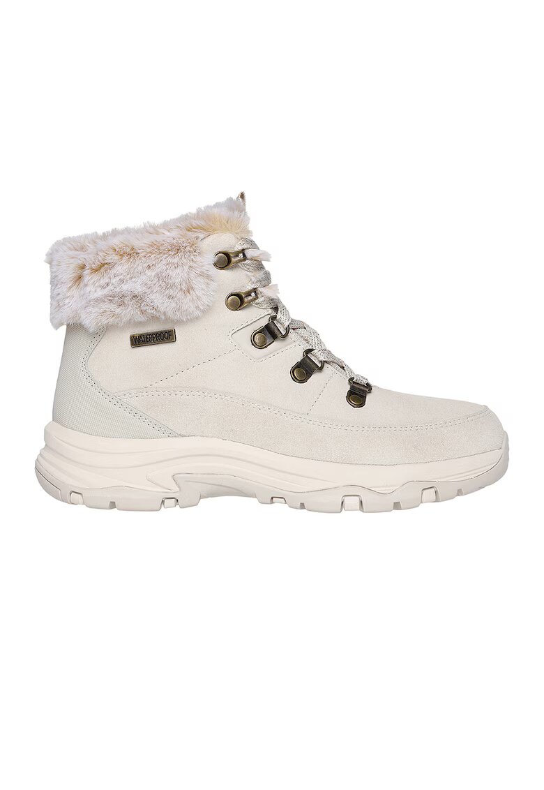 Skechers Ghete impermeabile cu garnitura de blana sintetica - Crem