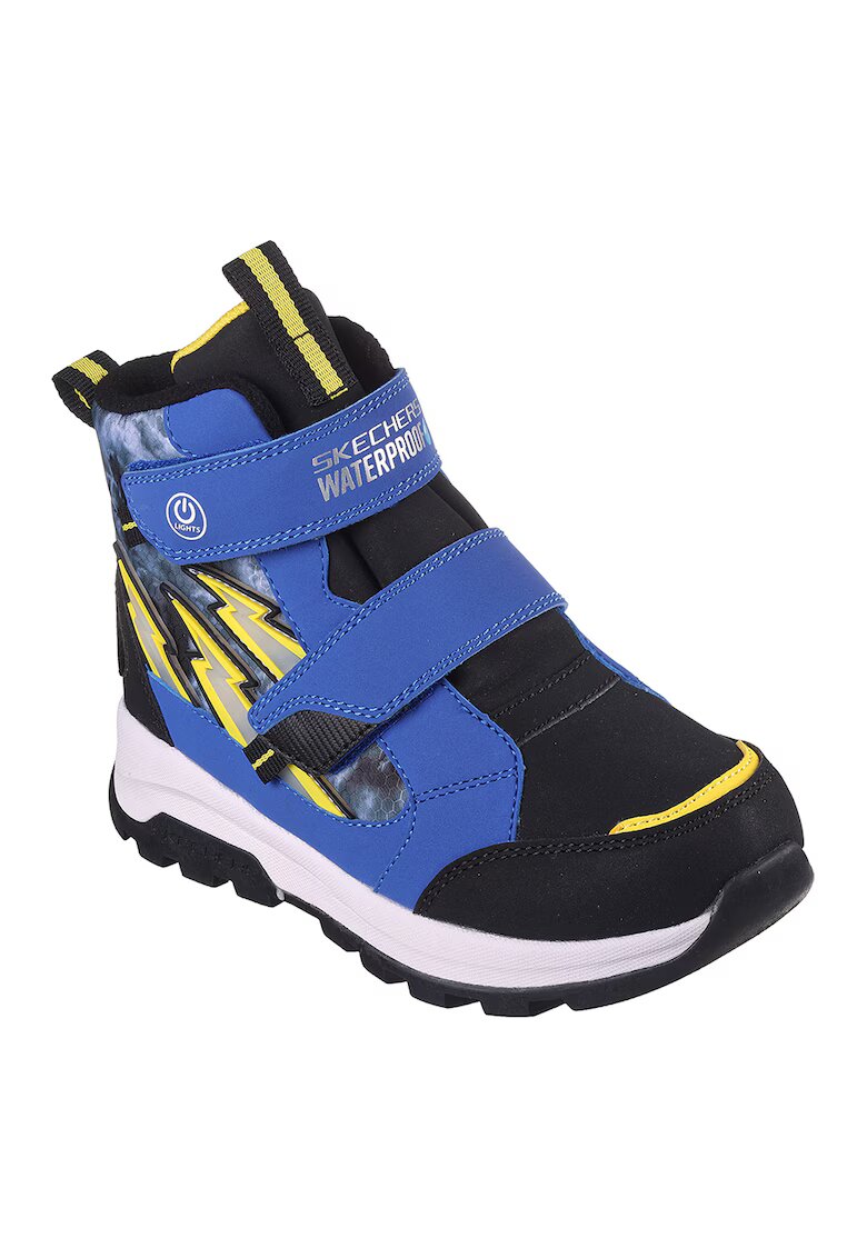 Skechers Ghete impermeabile cu lumini led Storm Blazer -Hydro - Negru/Albastru royal