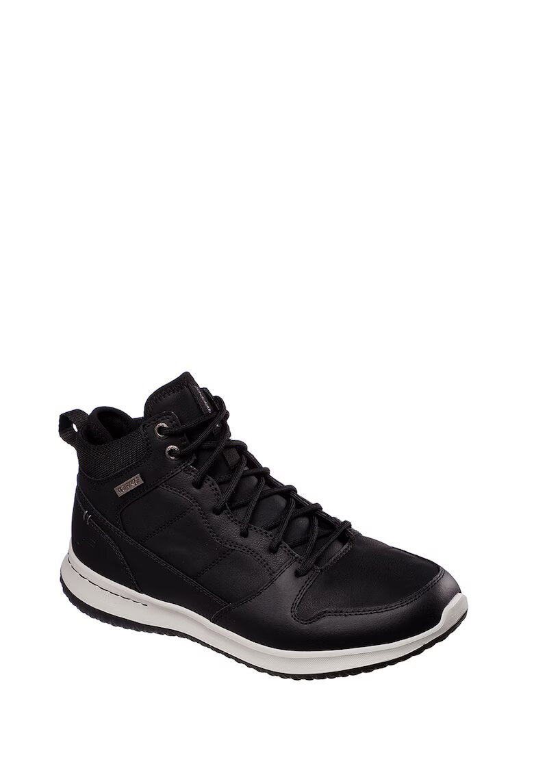 Skechers Ghete impermeabile de piele ecologica Delson - Negru