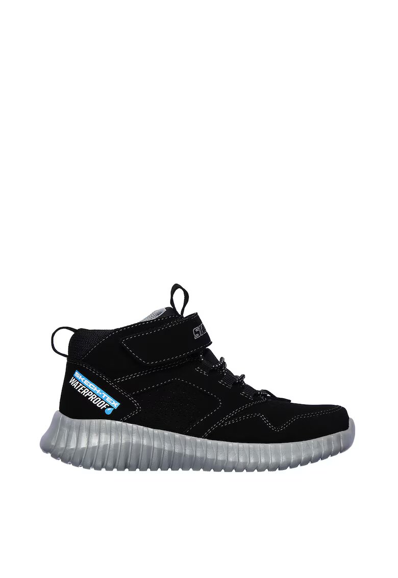 Skechers Ghete impermeabile din piele nabuc ecologica Elite Flex - Negru -