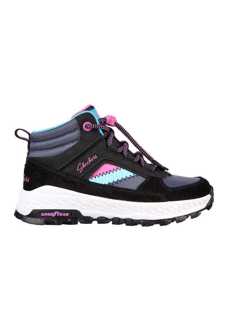 Skechers Ghete rezistente la apa Fuse Tread - Let's Explore - Negru - Roz - Albastru deschis -