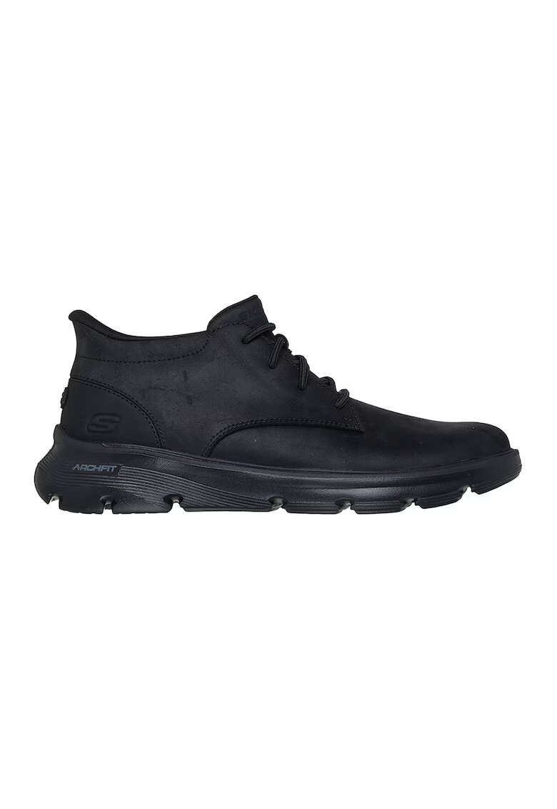 Skechers Ghete slip-ins cu garnituri din piele Arch Fit Garza - Ridley - Negru