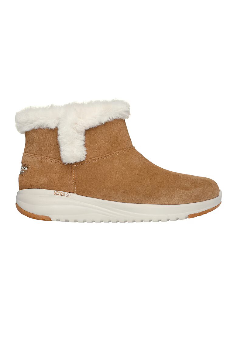 Skechers Ghete slip-on impermeabile On The Go - Alb/Caramel