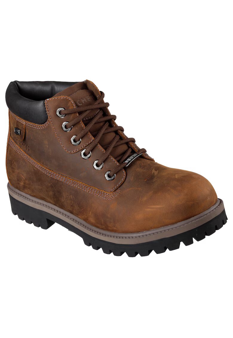 Skechers Ghete trekking barbati Piele naturala - Maro - Maro