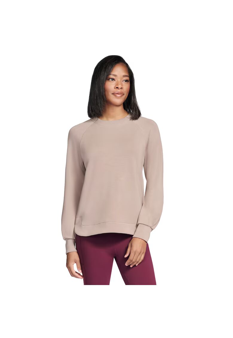 Skechers Hanorace de femei - Skechluxe Elevate Crewneck 198739 - Bej