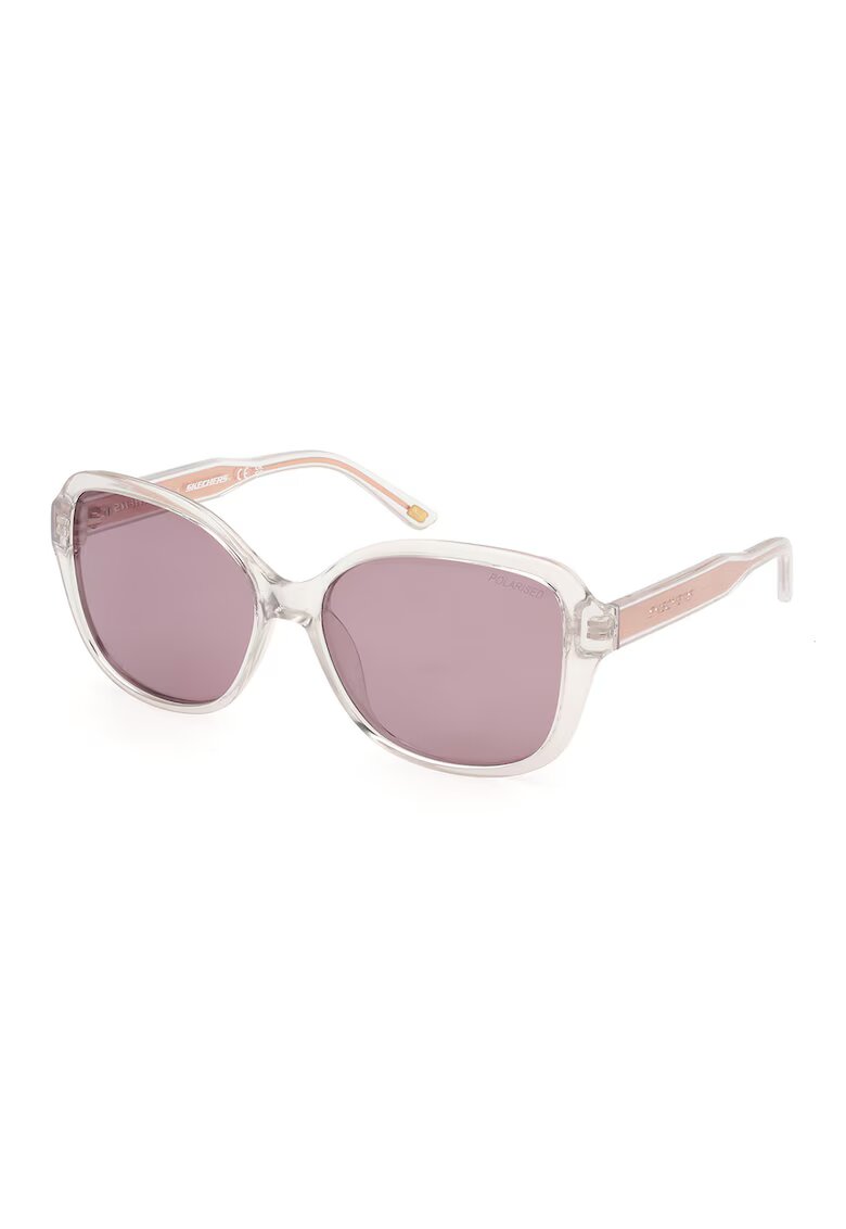Skechers Ochelari de soare butterfly polarizati - Maro nisip/Crem