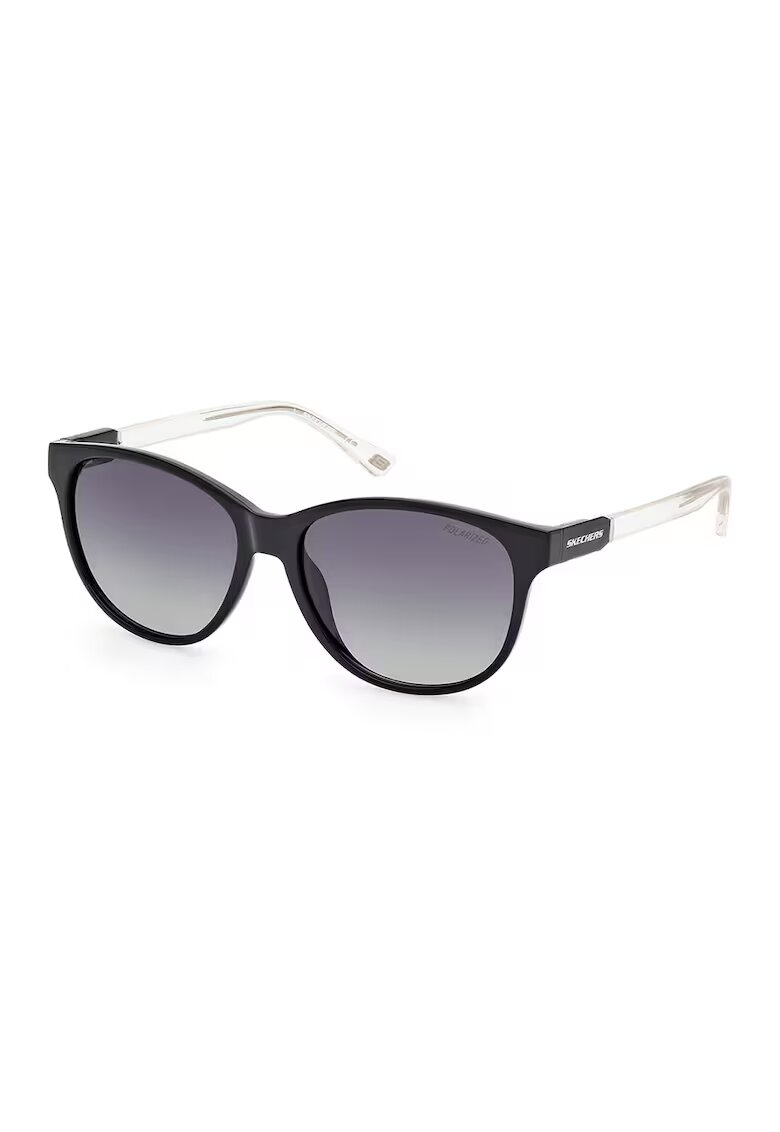 Skechers Ochelari de soare cat-eye cu lentile polarizate - Negru/Transparent