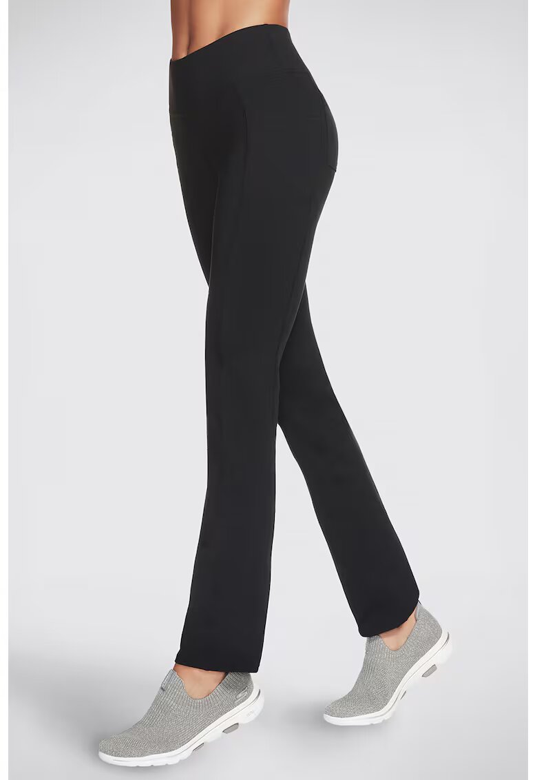 Skechers Pantaloni bootcut pentru fitness Go Walk - Negru