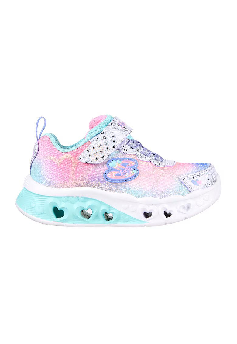 Skechers Pantofi copii cu sistem de lumini Flutter Heart Lights Simply Love - Coral/Roz/Albastru