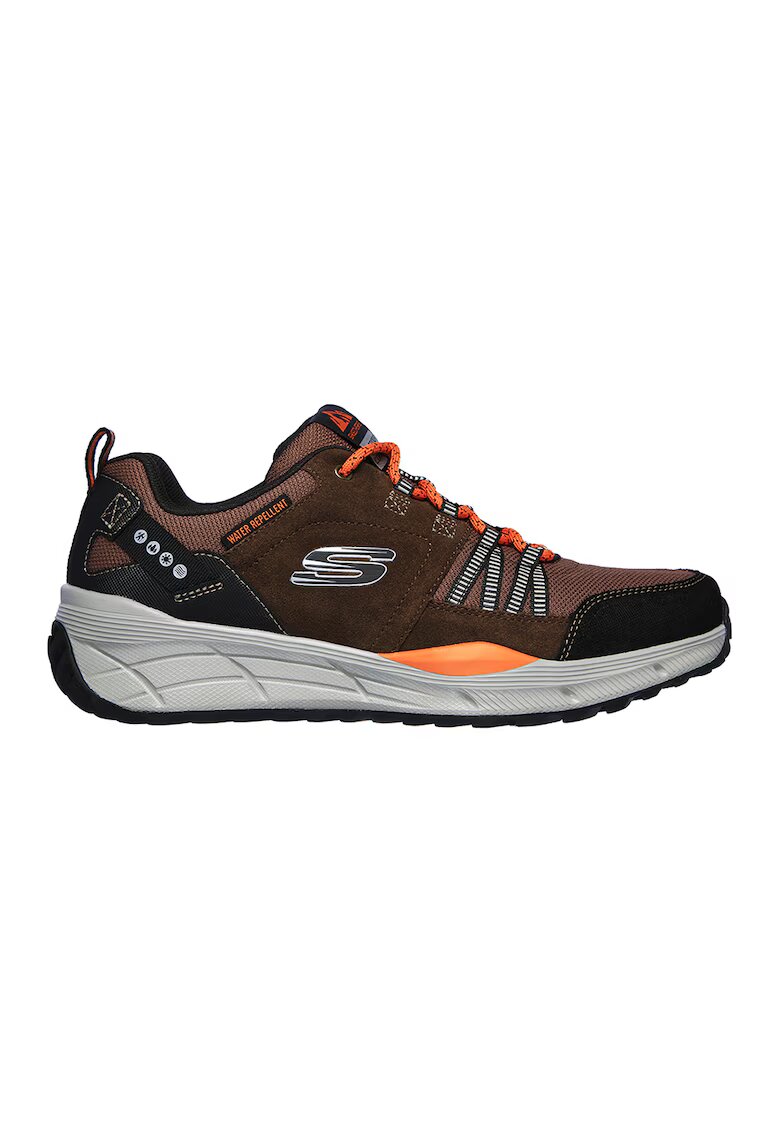 Skechers Pantofi cu insertii de piele intoarsa pentru trekking Equalizer 4.0 - Negru/Maro/Portocaliu