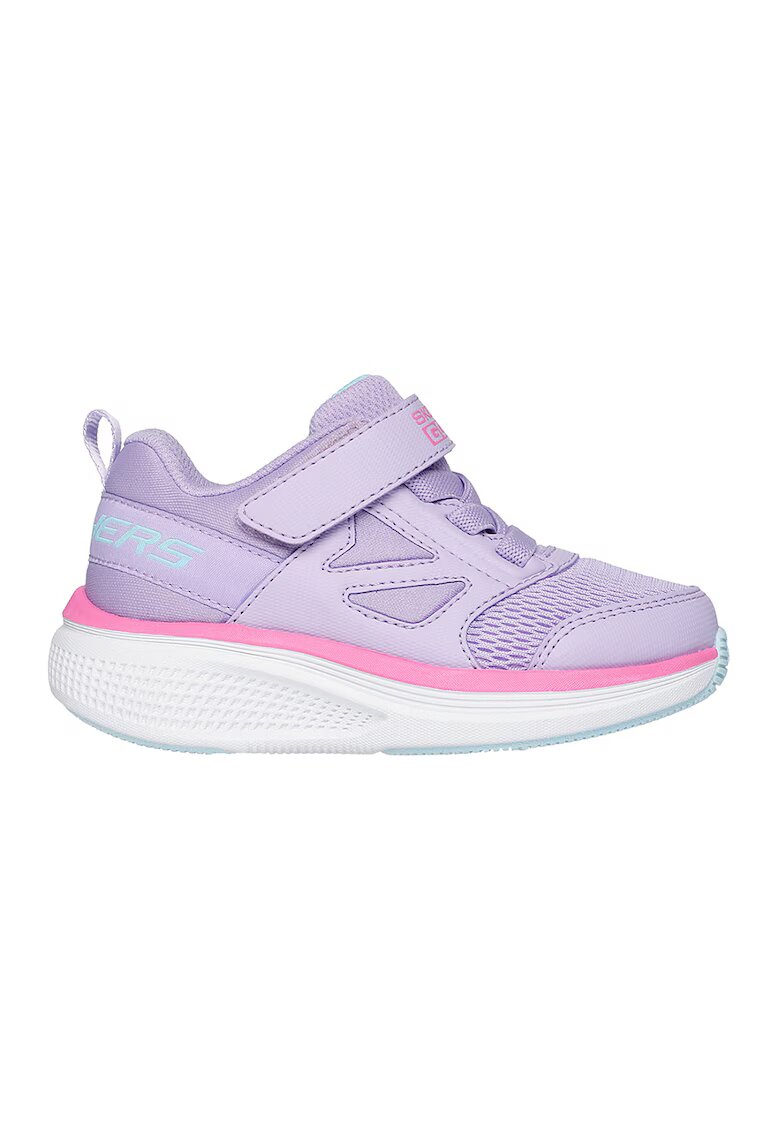 Skechers Pantofi cu velcro si insertii de plasa - Roz pastel/Lila/Alb optic