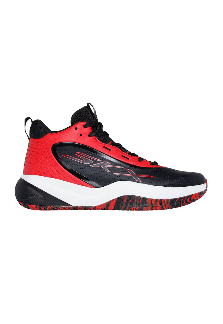 Skechers Pantofi mid-cut de piele ecologica - pentru baschet - Rosu/Negru