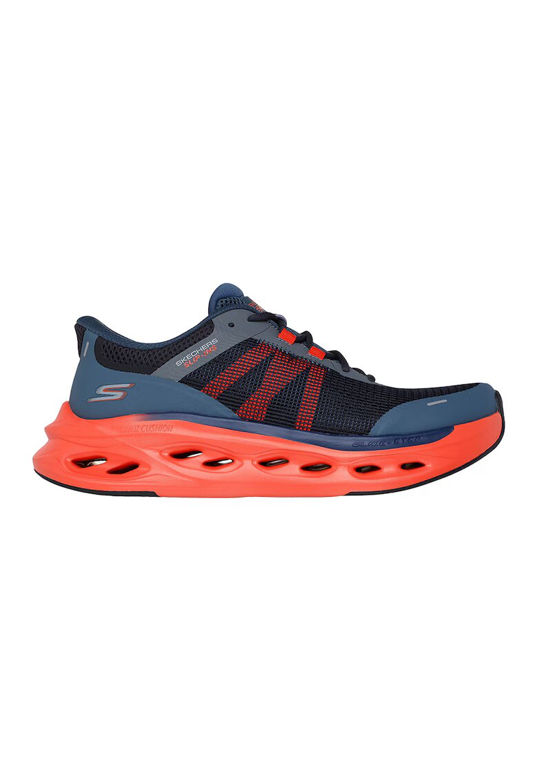 Skechers Pantofi pentru alergare Max Cushiong Glide Slip-Ins - Portocaliu/Bleumarin