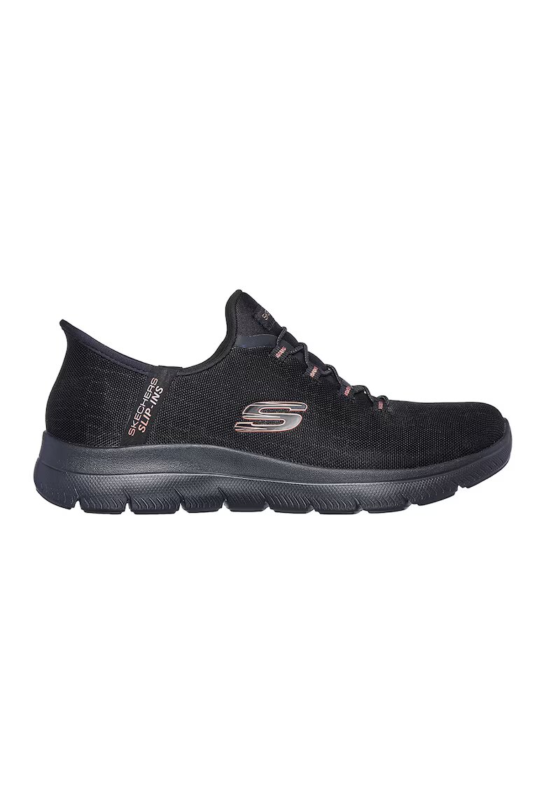 Skechers Pantofi slip-ins de plasa - Negru