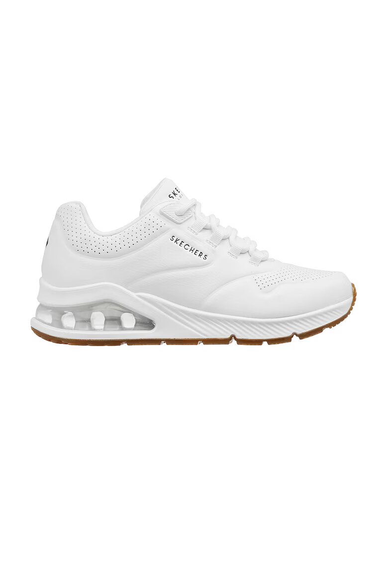 Skechers Pantofi spoer wedge de piele ecologica Uno 2-Air Around - Alb