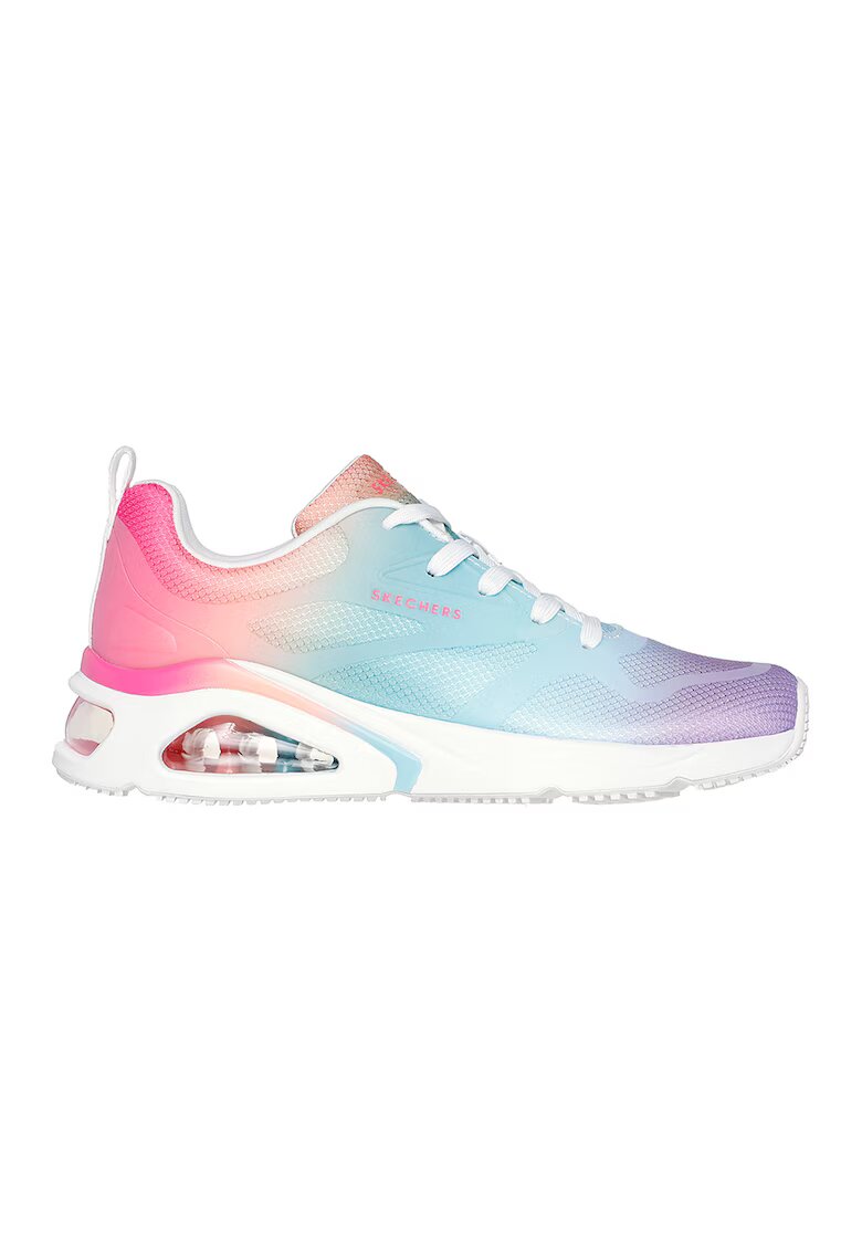 Skechers Pantofi sport cu aspect colorblock Tres-Air Uno - Alb/Coral/Lila