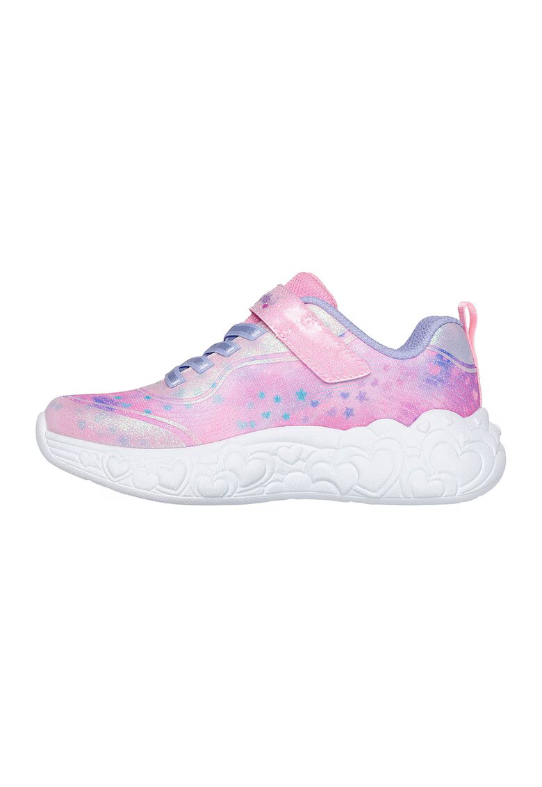 Skechers Pantofi sport cu buton oprire/pornire S-Lights - Albastru lavanda/Roz deschis