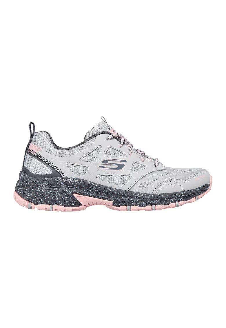 Skechers Pantofi sport cu garnituri de piele Hillcrest Pure Escapade - Gri cenusiu/Roz