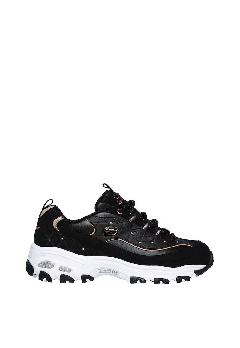 Skechers Pantofi sport cu garnituri de piele peliculizata D'Lites