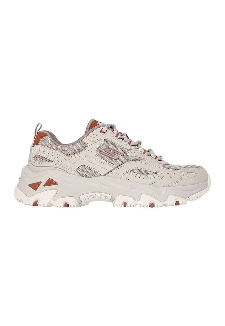 Skechers Pantofi sport cu garnituri din piele D'Lites Hiker - Maro taupe deschis
