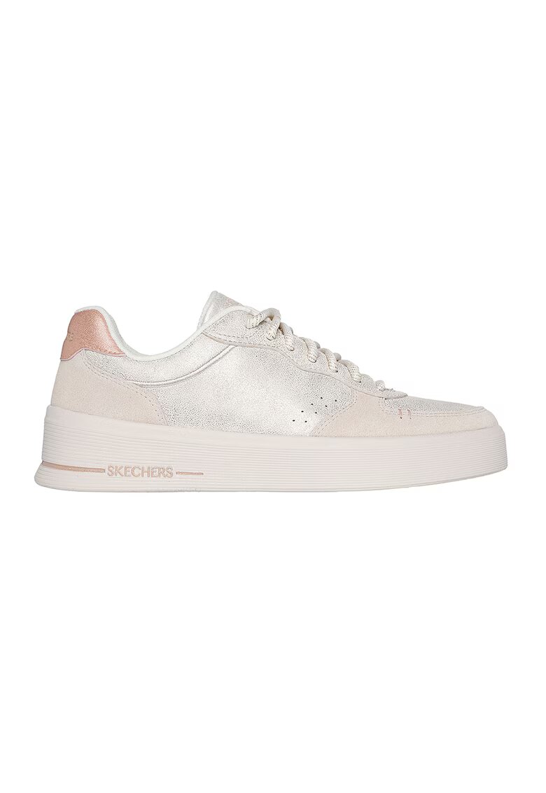 Skechers Pantofi sport cu garnituri din piele intoarsa Hiland - Crem