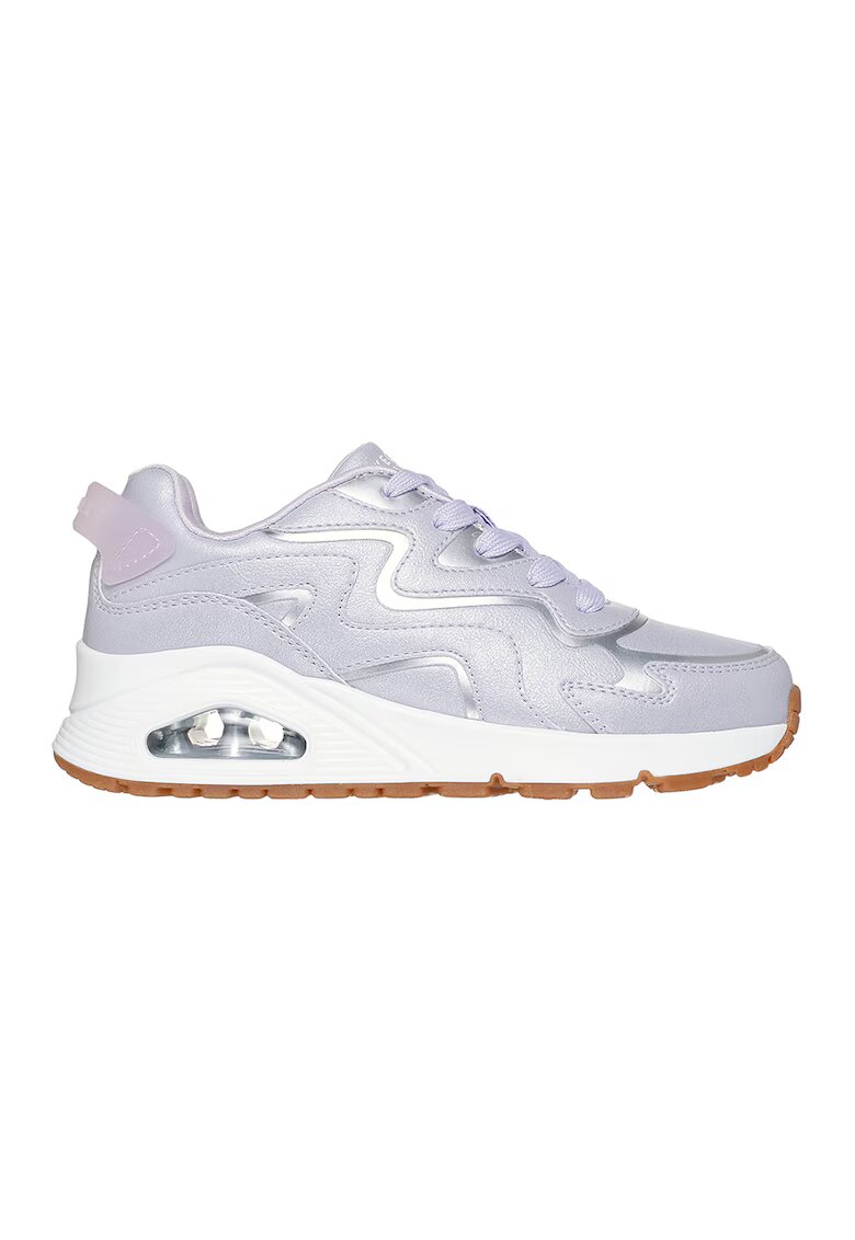 Skechers Pantofi sport cu garnituri metalizate - Albastru prafuit/Alb optic/Caramel
