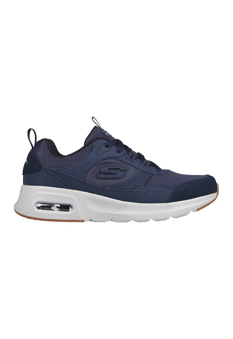 Skechers Pantofi sport cu insertii de piele intoarsa Skech - Air Court - Bleumarin