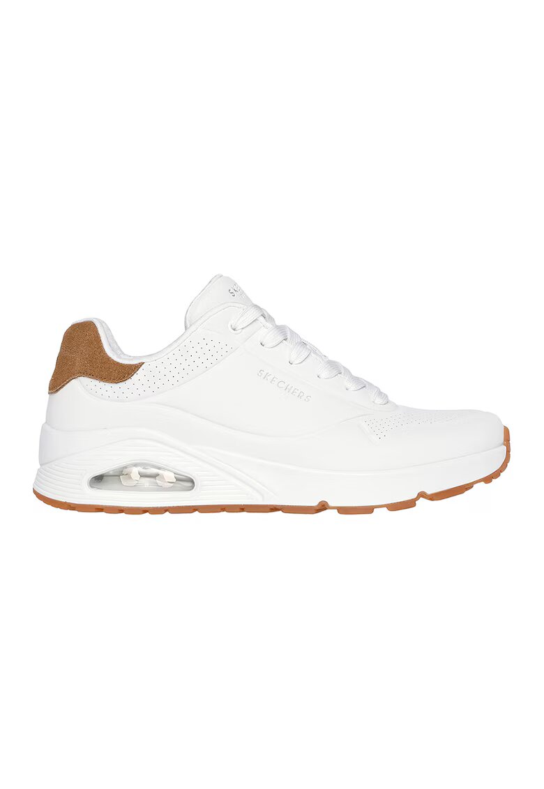 Skechers Pantofi sport cu insertii de piele intoarsa Uno-Suited On Air - Alb