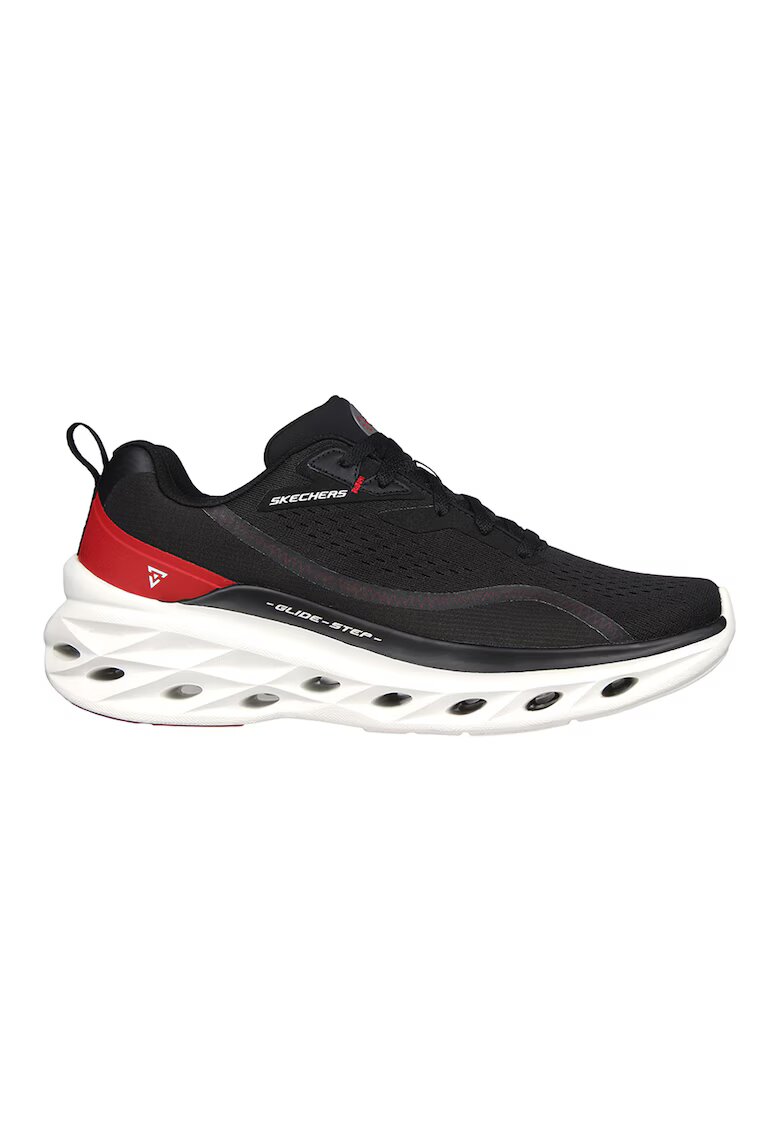 Skechers Pantofi sport cu insertii din material textil Glide - Step Swift - Rosu/Negru
