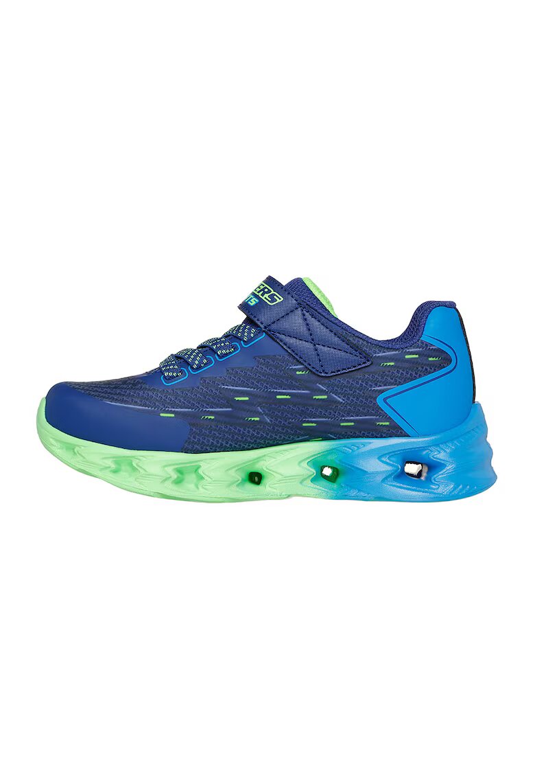 Skechers Pantofi sport cu LED Vortex - Verde neon/Albastru
