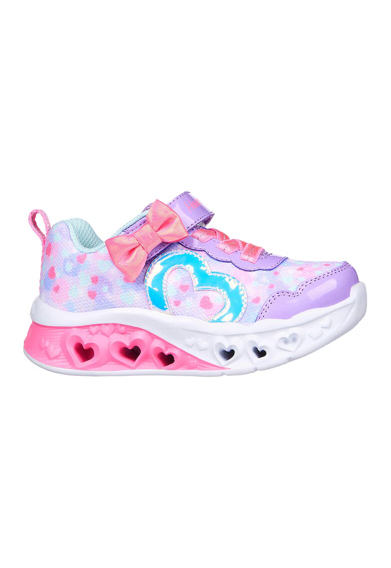 Skechers Pantofi sport cu lumini LED Flutter Heart Lights - Roz aprins/Lila/Albastru