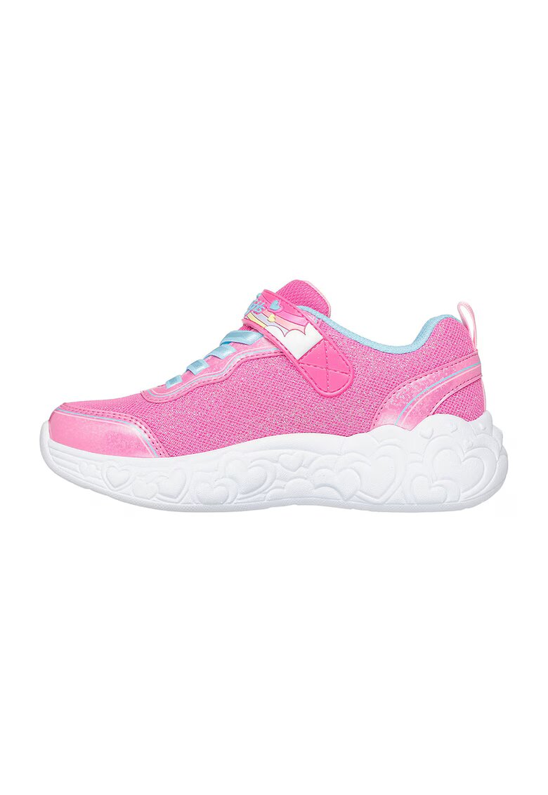 Skechers Pantofi sport cu model si lumini cu buton oprire-pornire - Roz