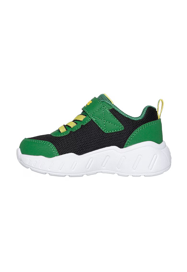 Skechers Pantofi sport cu model si velcro - Verde/Negru/Albastru
