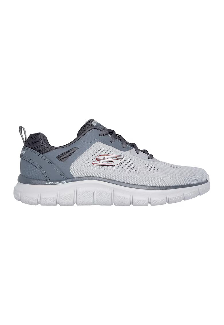 Skechers Pantofi sport cu sireturi Track Broader - Gri cenusiu
