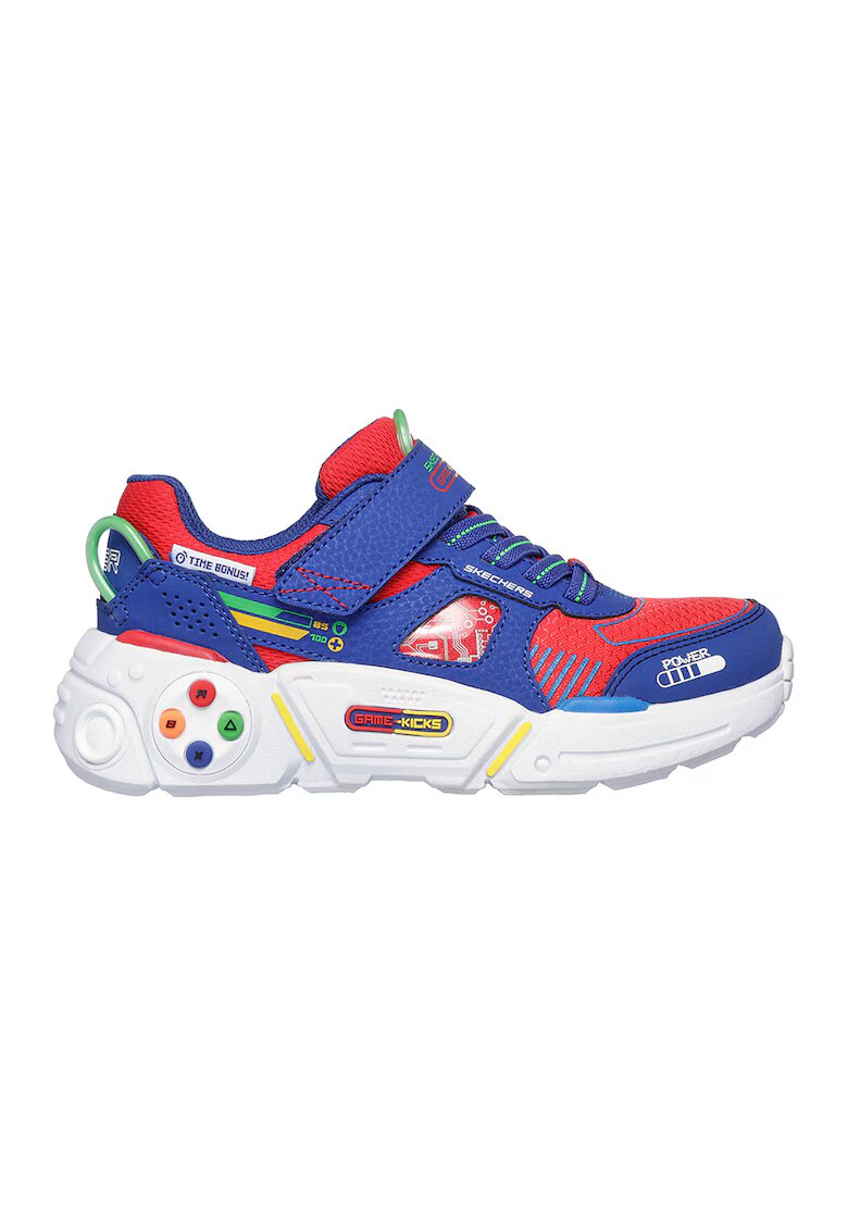 Skechers Pantofi sport cu velcro Game Kicks: Gametronix - Rosu/Albastru